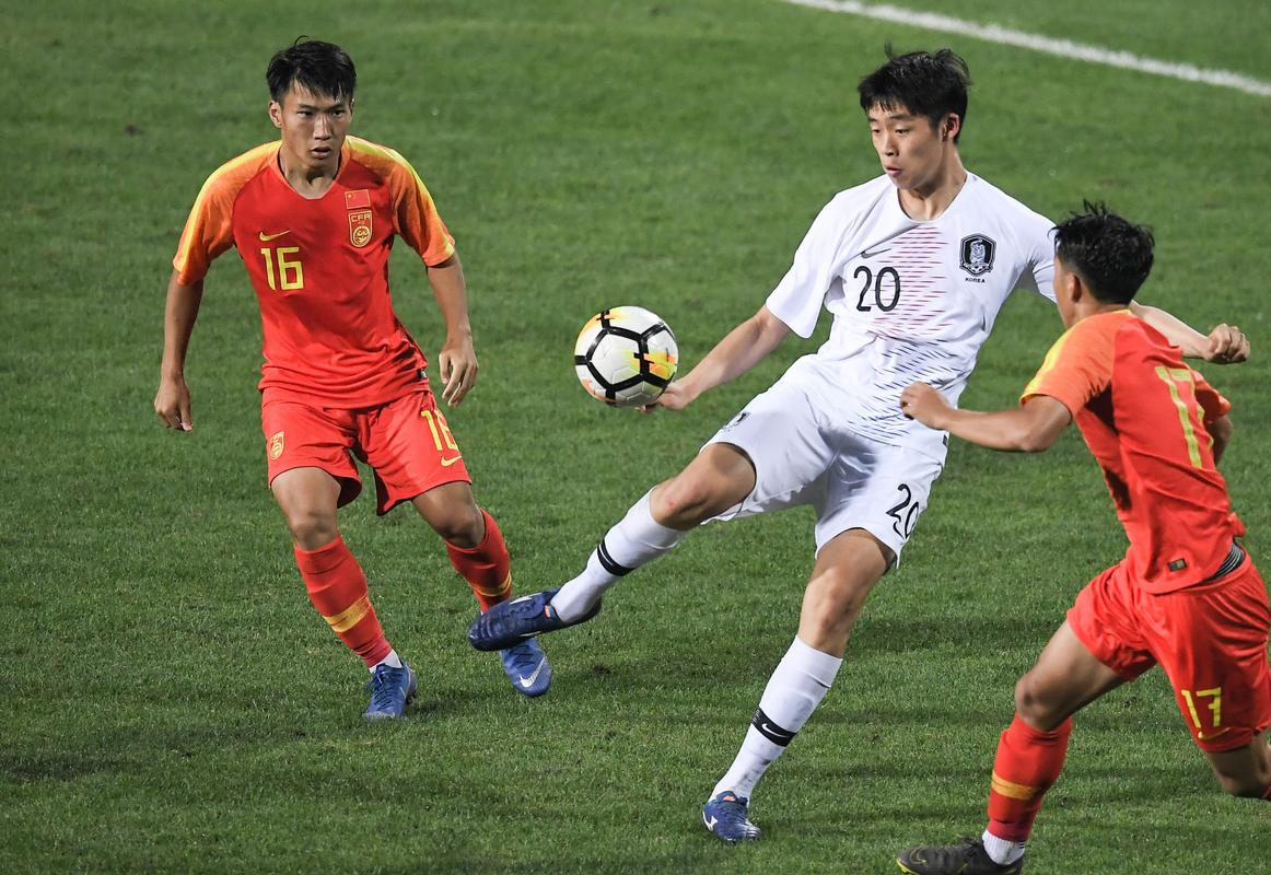 韩国vs中国青年足球比赛的相关图片